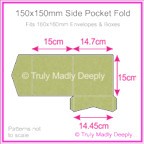 150mm Square Side Pocket Fold - Cottonesse Country Green 250gsm