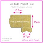A6 Pocket Fold - Crystal Perle Metallic Antique Gold