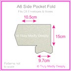 A6 Pocket Fold - Crystal Perle Metallic Antique Silver