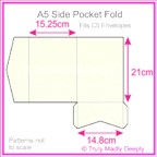 A5 Pocket Fold - Crystal Perle Metallic Arctic White