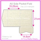 A5 Pocket Fold - Crystal Perle Metallic Arctic White Lumina
