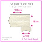 A6 Pocket Fold - Crystal Perle Metallic Arctic White Lumina