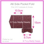 A6 Pocket Fold - Crystal Perle Metallic Berry Purple