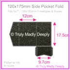 120x175mm Pocket Fold - Crystal Perle Metallic Glittering Black
