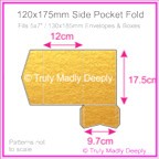 120x175mm Pocket Fold - Crystal Perle Metallic Gold
