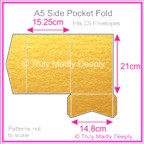 A5 Pocket Fold - Crystal Perle Metallic Gold