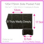 120x175mm Pocket Fold - Crystal Perle Metallic Licorice Black