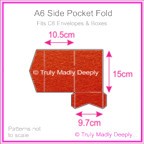 A6 Pocket Fold - Crystal Perle Metallic Scarlet Red