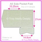 A5 Pocket Fold - Crystal Perle Metallic Steele