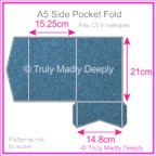 A5 Pocket Fold - Curious Metallics Blue Print