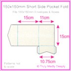150mm Square Short Side Pocket Fold - Curious Metallics Cryogen White