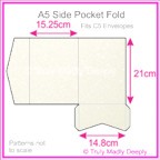 A5 Pocket Fold - Curious Metallics Cryogen White
