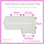 150mm Square Side Pocket Fold - Curious Metallics Galvanised