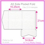 A5 Pocket Fold - Curious Metallics Ice Silver