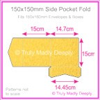 150mm Square Side Pocket Fold - Curious Metallics Super Gold