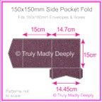 150mm Square Side Pocket Fold - Curious Metallics Violet
