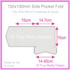 150mm Square Side Pocket Fold - Curious Metallics Virtual Pearl
