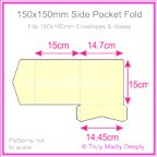 150mm Square Side Pocket Fold - Keaykolour Original China White