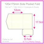 120x175mm Pocket Fold - Metallic Pearl Bridal White