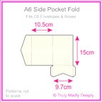 A6 Pocket Fold - Metallic Pearl Bridal White