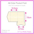 A6 Pocket Fold - Metallic Pearl Pale Buff