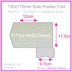 120x175mm Pocket Fold - Metallic Pearl Silver