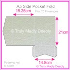 A5 Pocket Fold - Metallic Pearl Silver