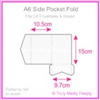 A6 Pocket Fold - Metallic Pearl White