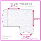 A5 Pocket Fold - Mohawk Via Felt Bright White
