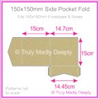 150mm Square Side Pocket Fold - Mohawk Via Vellum Kraft