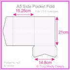A5 Pocket Fold - Semi Gloss White 235gsm