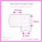 A6 Pocket Fold - Semi Gloss White 315gsm