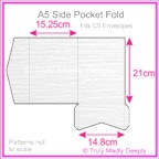 A5 Pocket Fold - Semi Gloss White Lumina
