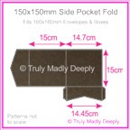 150mm Square Side Pocket Fold - Urban Brown