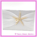 Wedding Guest Book - Ivory Starfish and Shell