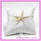 Wedding Ring Cushion - Starfish, Shell and Pearls